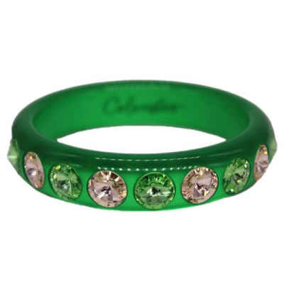 Coloristers Armband Armreif Sassari Grün mit Grünen Kristallen (Größe:M)