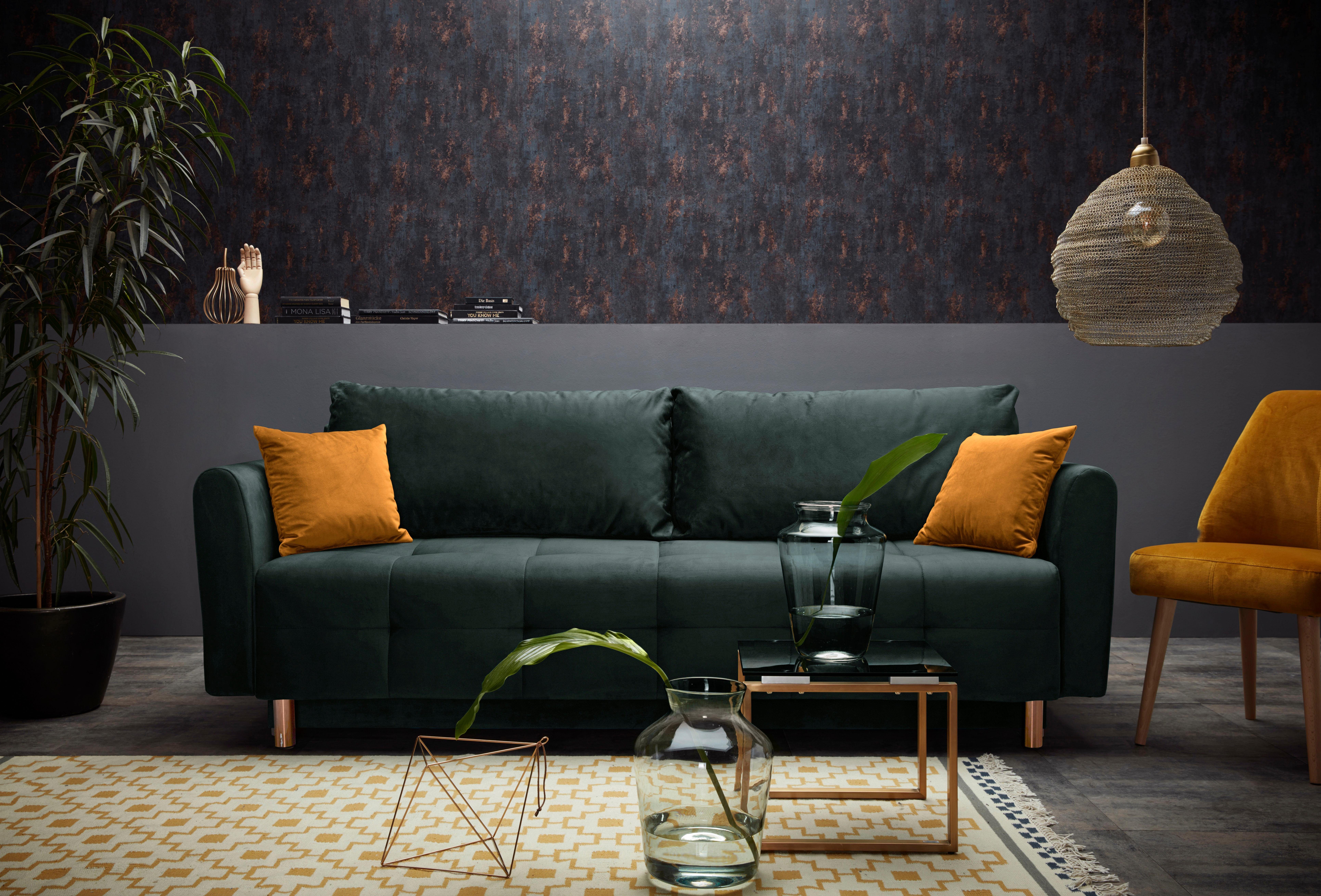 INOSIGN Schlafsofa Nordic, mit Federkern und Metallbeinen, Steppung im Sitz günstig online kaufen