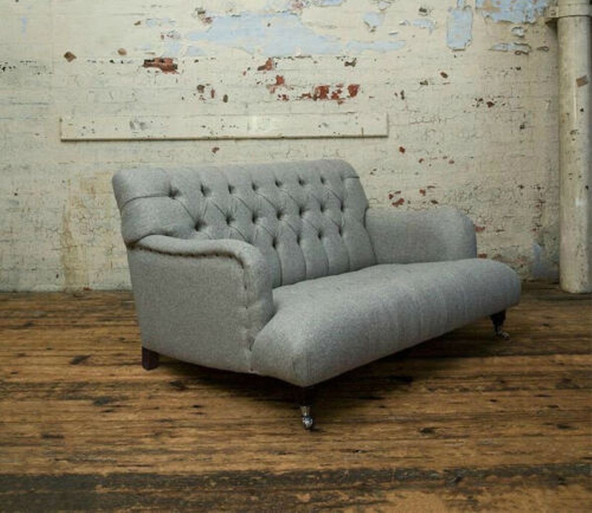 JVmoebel 2-Sitzer, Chesterfield Textil Sofa 2 Sofas Sofa Stoffsofas Sitzer Design Polster