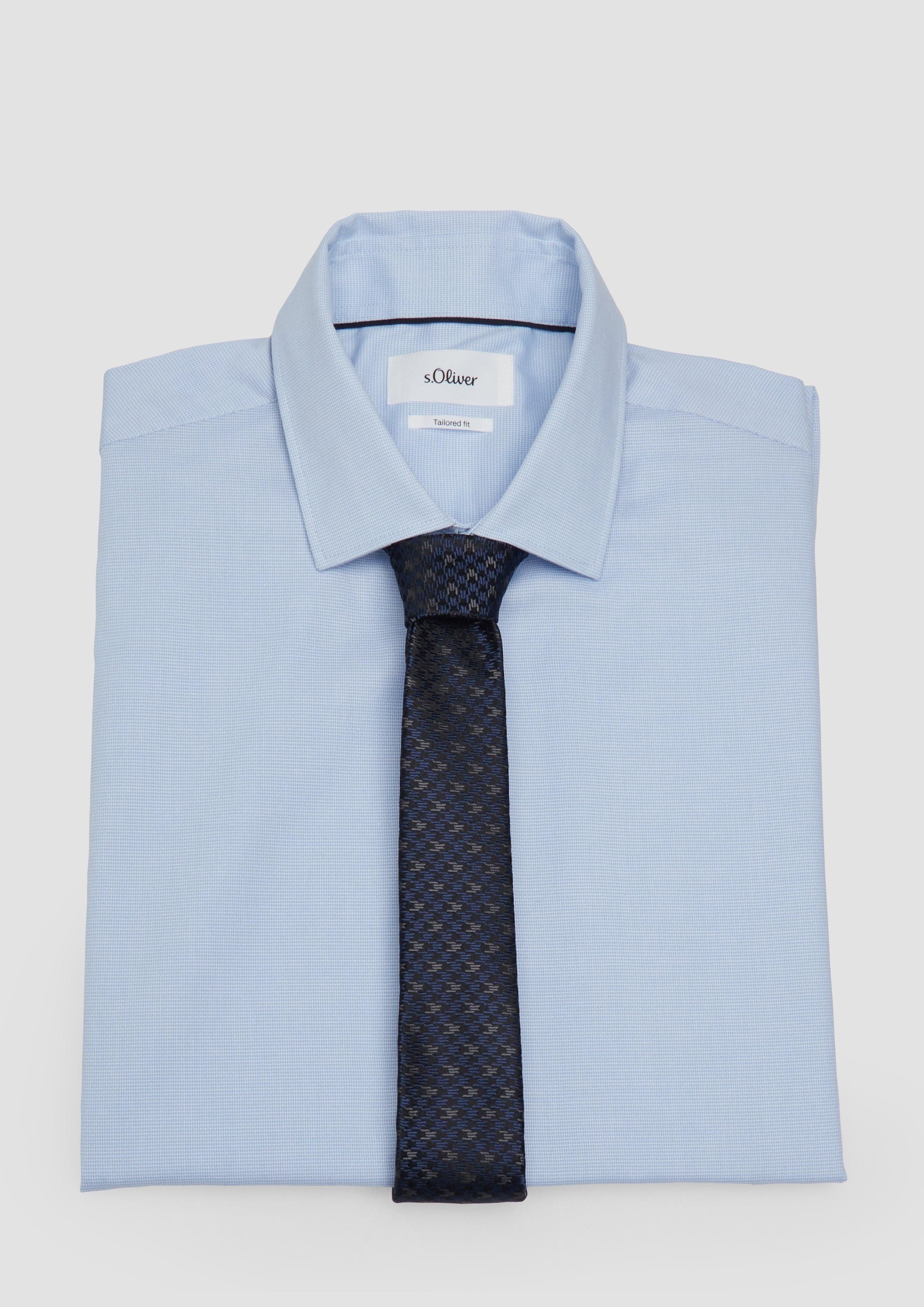s.Oliver BLACK LABEL Krawatte Gemusterte Krawatte günstig online kaufen