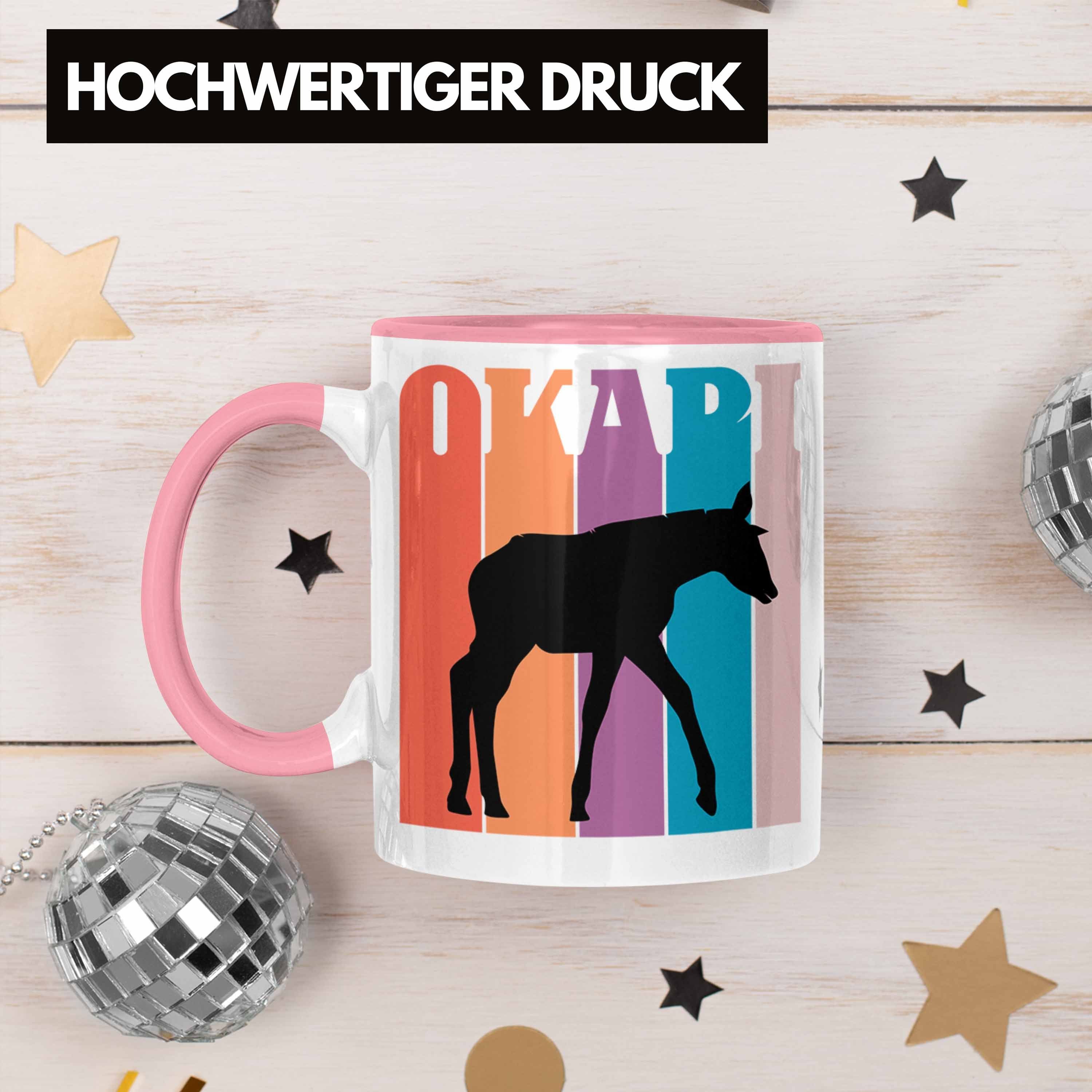 Tasse Liebhaber Tasse Grafik Lustige Okapi Trendation Rosa Okapi für Geschenk