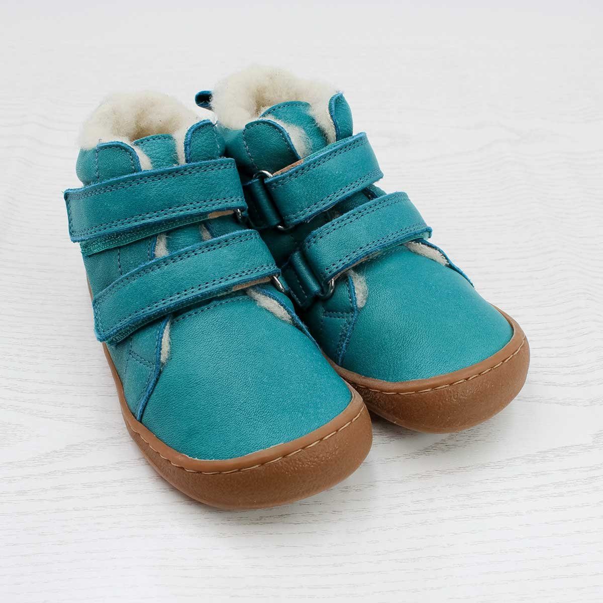 POLOLO Barfuß Winterstiefel für Kinder, bequemer Winterstiefel gefüttert mit Bio Wolle