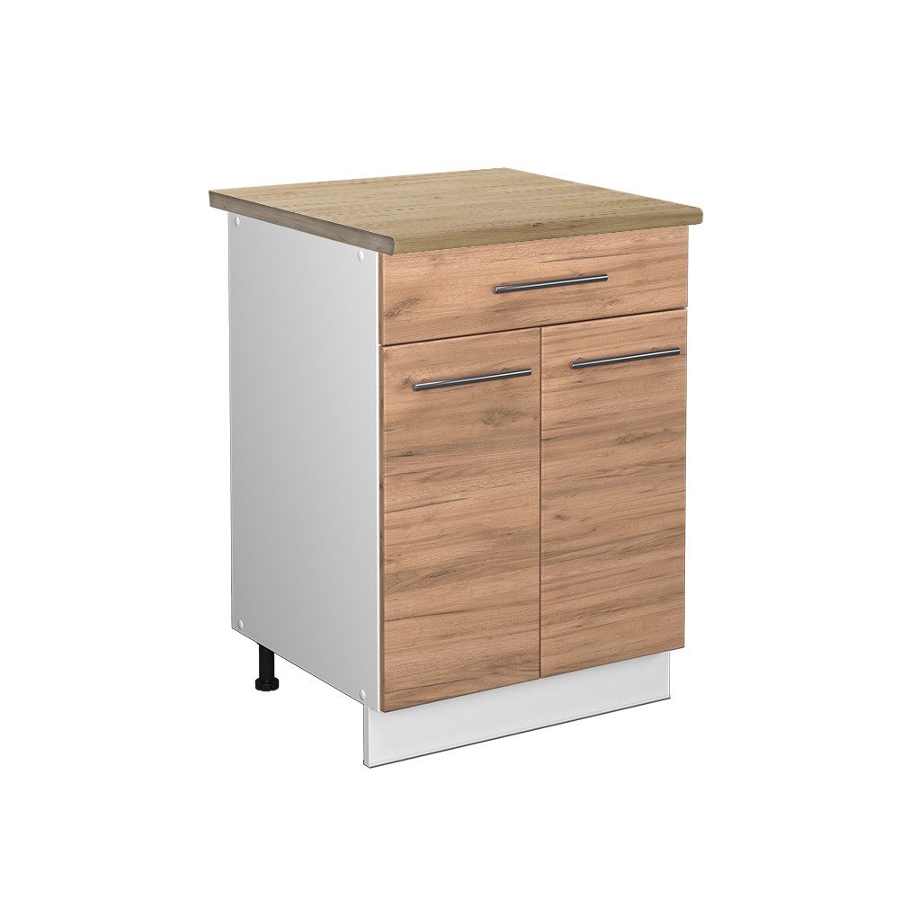 Vicco Unterschrank Fame-Line, Goldkraft Eiche/Weiß, 60 günstig online kaufen