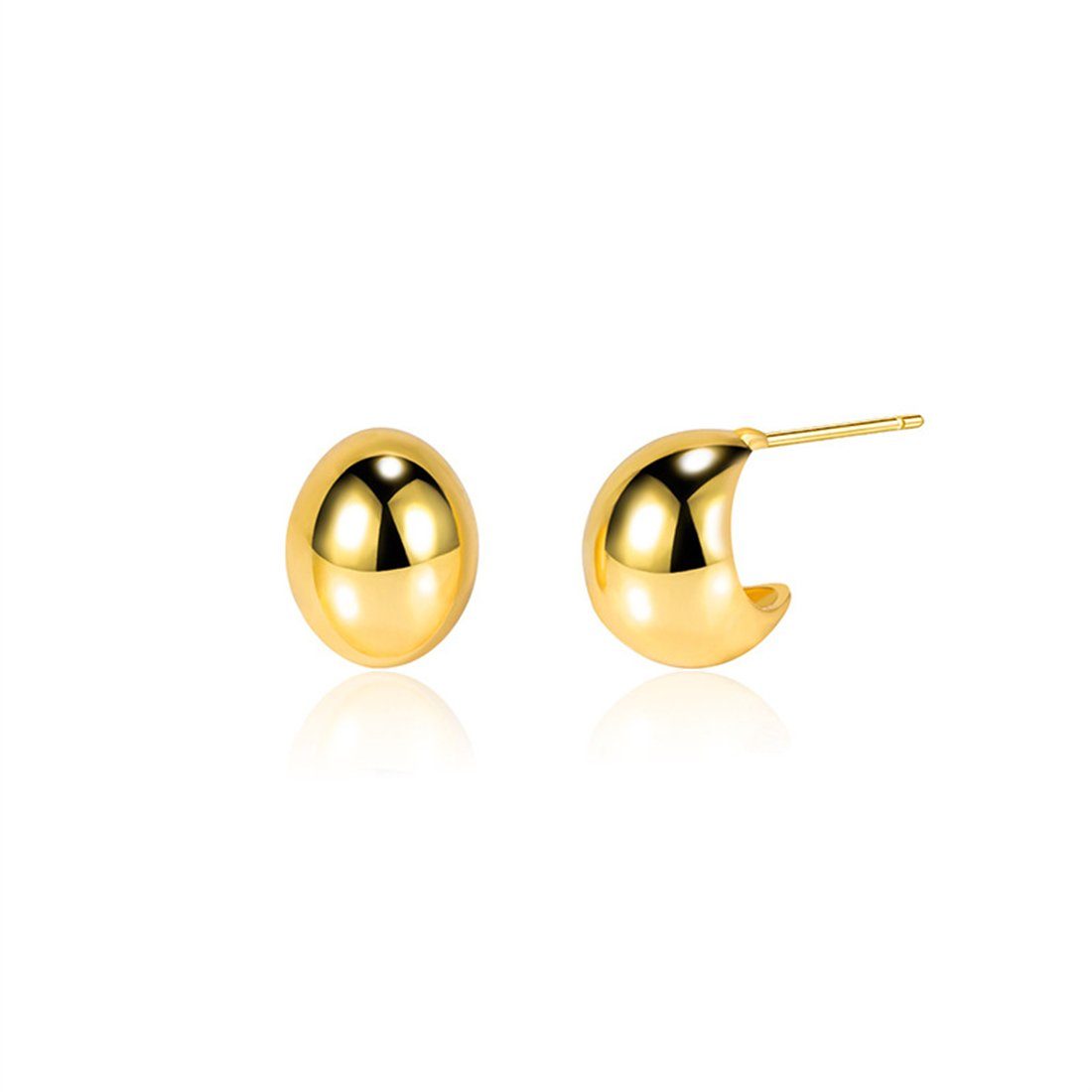 YOOdy~ Paar Ohrhänger Damen für Modischer Dating und Schmuck und Party Design Golden Minimalistischer Charmant Ohrringe, NEUE Damen Bohnen-Stil, Elegant (1-tlg), Rote
