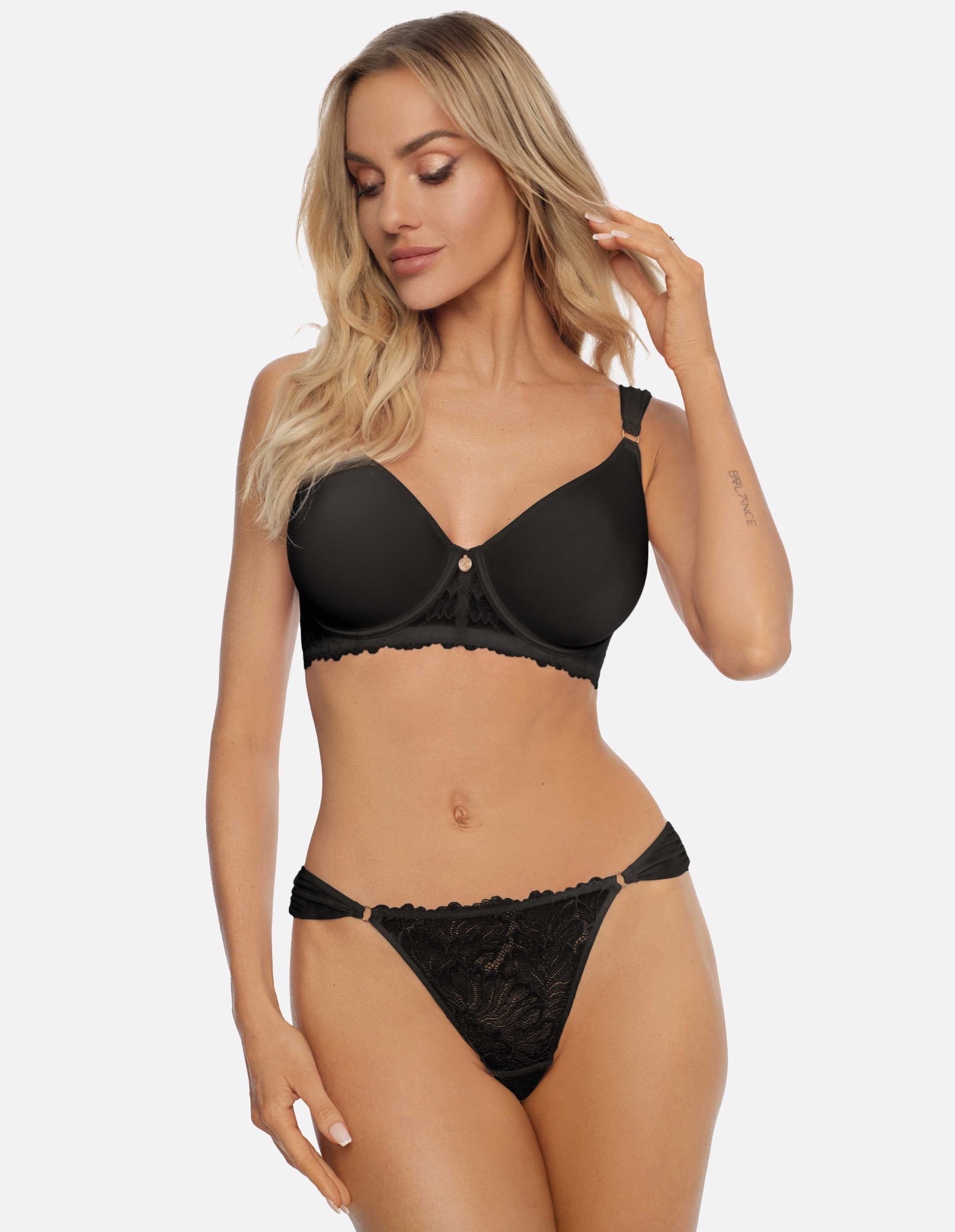 ESOTIQ Brasilslip Brasil Slip Neo, florale Spitze, hüftiger Sitz, mit Baumwollzwickel