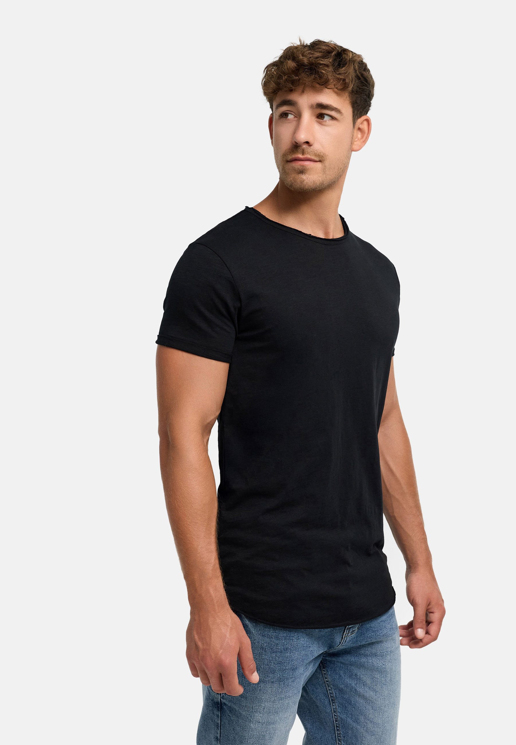 INDICODE T-Shirt Herren Willbur Tee Shirt Tee Herrenshirt mit Rundhalsausschnitt, 100% Baumwolle – Bild 3 von 5