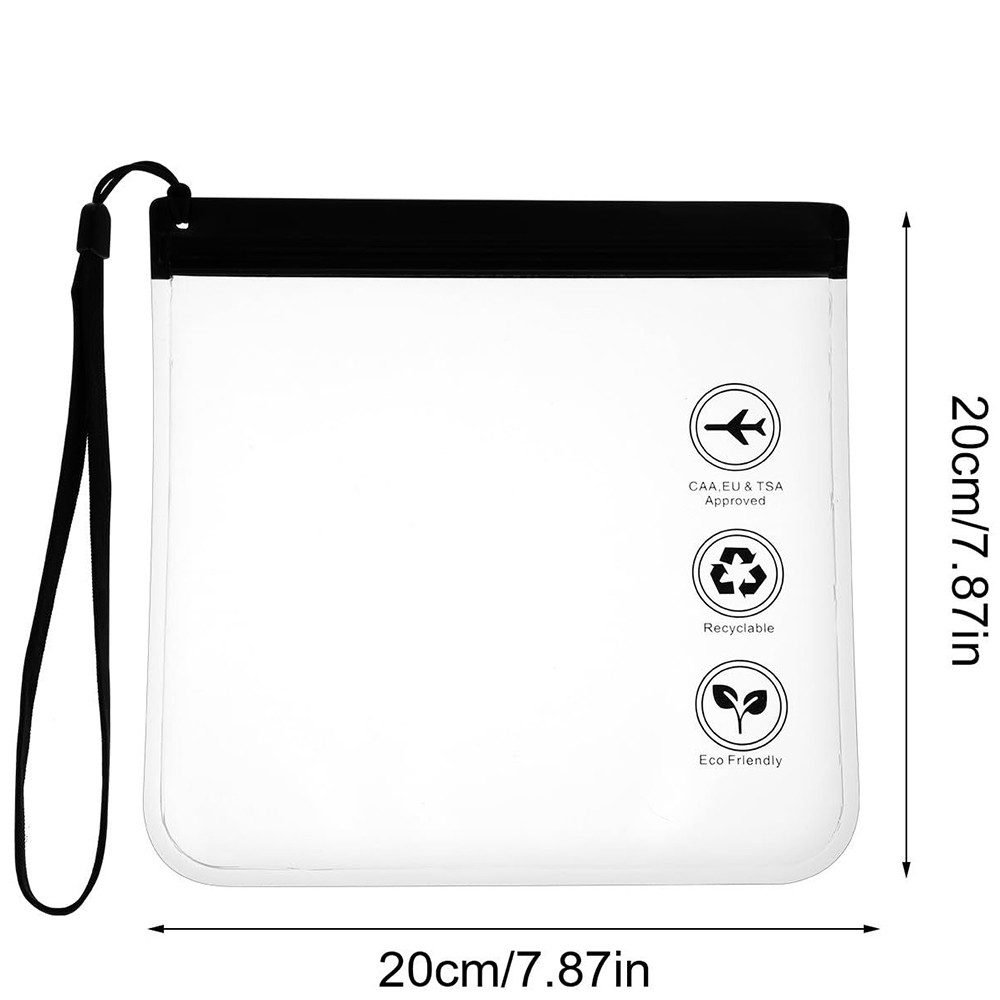 Zaewry Kulturbeutel Transparent Kulturtasche,Flugzeug Beutel Flüssigkeiten 20 x 20 cm (1 Liter Beutel Flugzeug Reisebeutel, Waschtasche für Damen & Herren, 6-tl – Bild 2 von 5