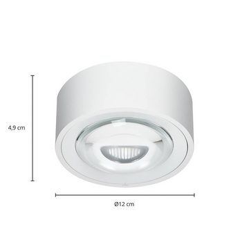 Arcchio LED Deckenleuchte Rotari, dimmbar, LED-Leuchtmittel fest verbaut, warmweiß, Modern, Aluminiumdruckguss, weiß (RAL 9003), 1 flammig, inkl.
