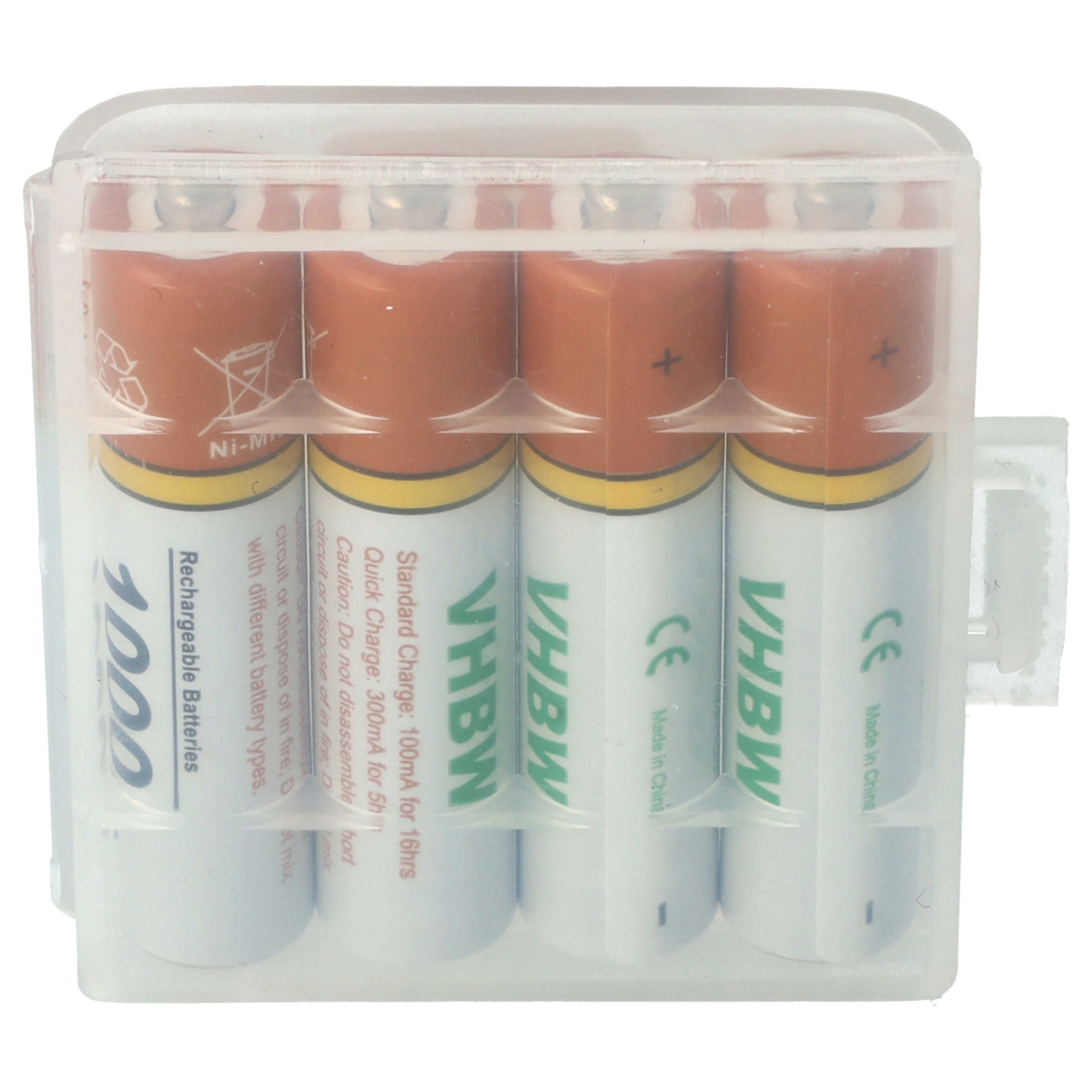 vhbw Akku passend für Siemens Gigaset S440, S150, S44, S79H, S445 Akku Akku NiMH 1000 mAh (1,2 V, 4 St), Leistungsfähige Austausch-Akkus für Telefon, Festnetz oder schnurloses