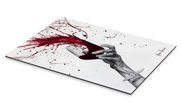Posterlounge Alu-Dibond-Druck Ashvin Harrison, Tiefroter Wein, Wohnzimmer Viva Magenta Living Malerei