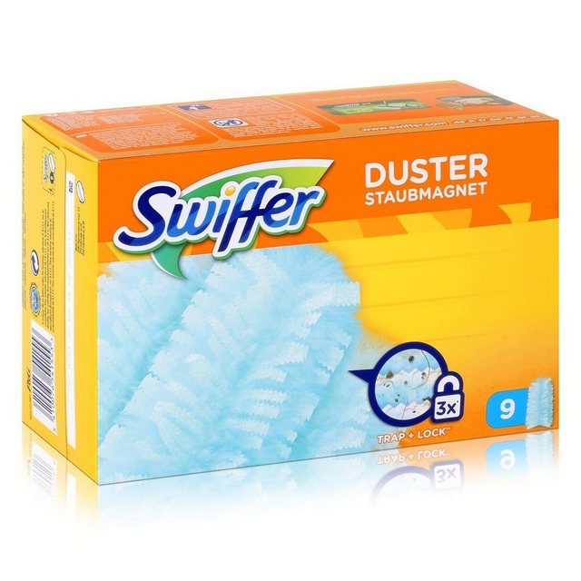 Swiffer Swiffer Staubmagnet Tücher 9er – Nimmt 3x mehr Staub und Haare auf (4e Reinigungstücher