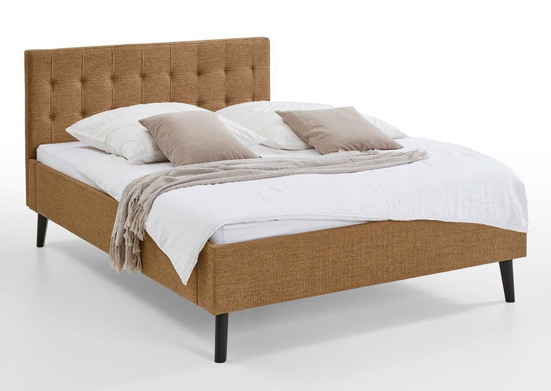meise.möbel Polsterbett Polsterbett Empire, ocker, 140 x 200 cm, Size