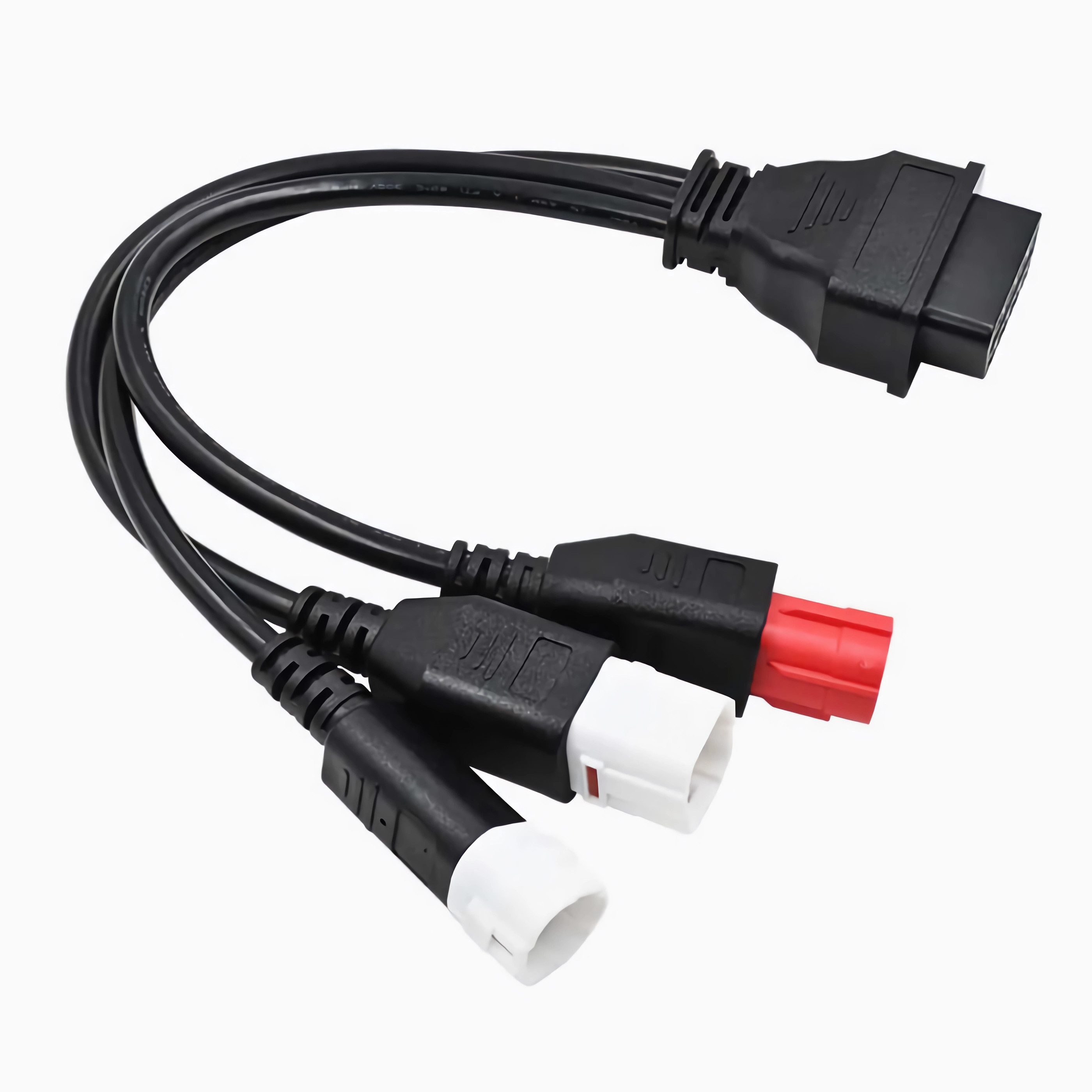 Bolwins J58C Adapter für Motorrad Yamaha 3,4 Pin and Honda 6pin zu OBD 2 Elektro-Kabel, OBD1 3, 4, 6-Pin Stecker für Honda, Suzuki, Yamaha, Ducati, Vespa, KTM, OBD2 16-Pin Normbuchse (30 cm), stabile Signalübertragung, langlebige Materialien
