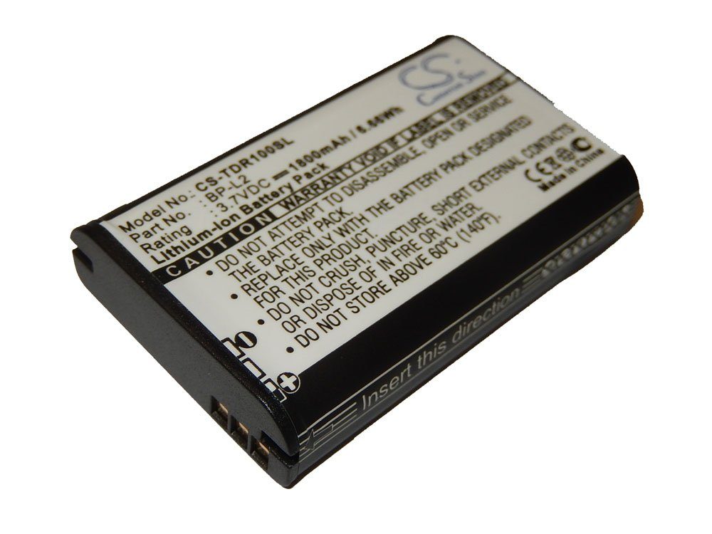 vhbw kompatibel mit Tascam GT-R1, DR-100 MKII, DR-100, DR-1 Akku Li-Ion 1800 mAh (3,7 V)