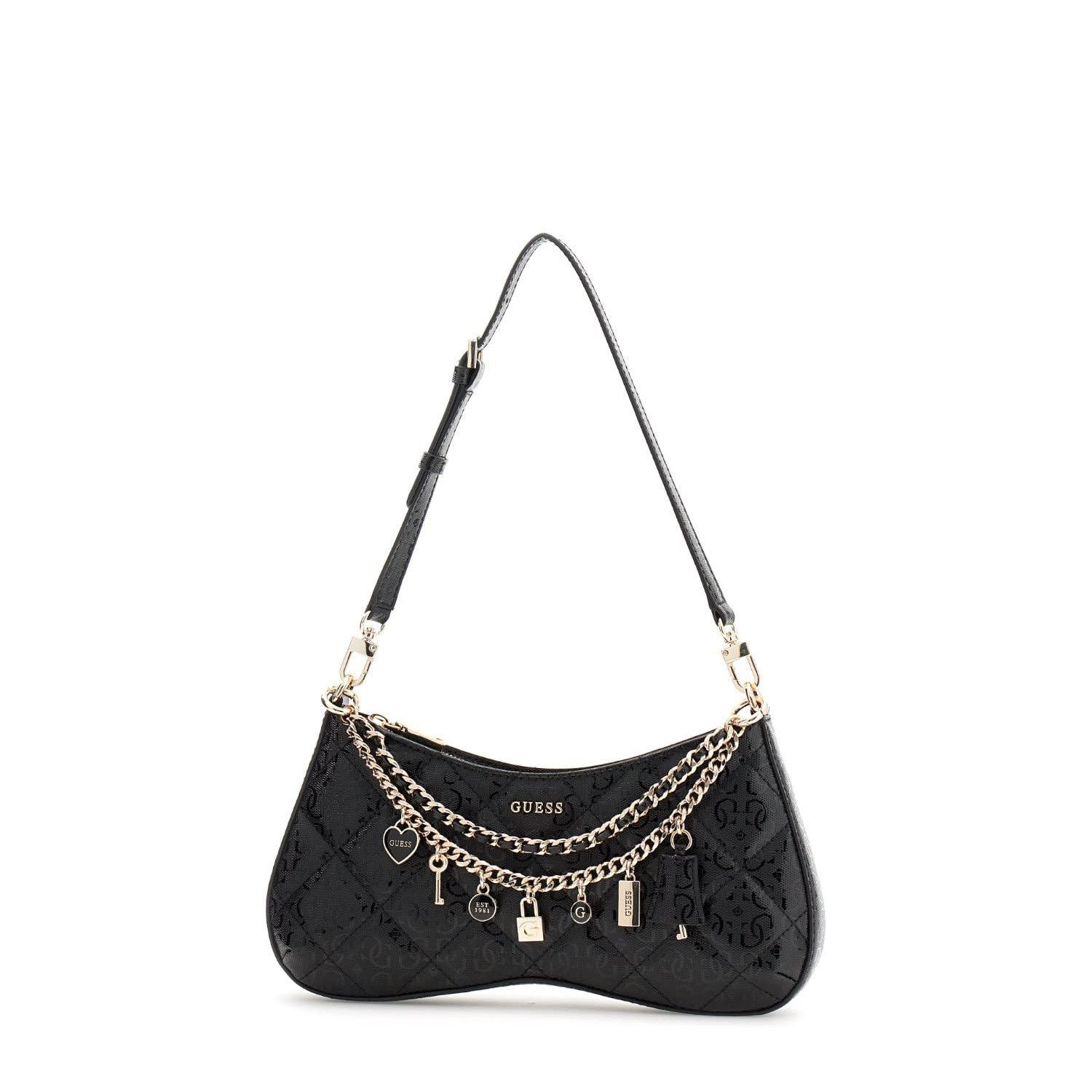 Guess Umhängetasche GUESS Umhängetasche Libby Black (1, 1-tlg., 1)