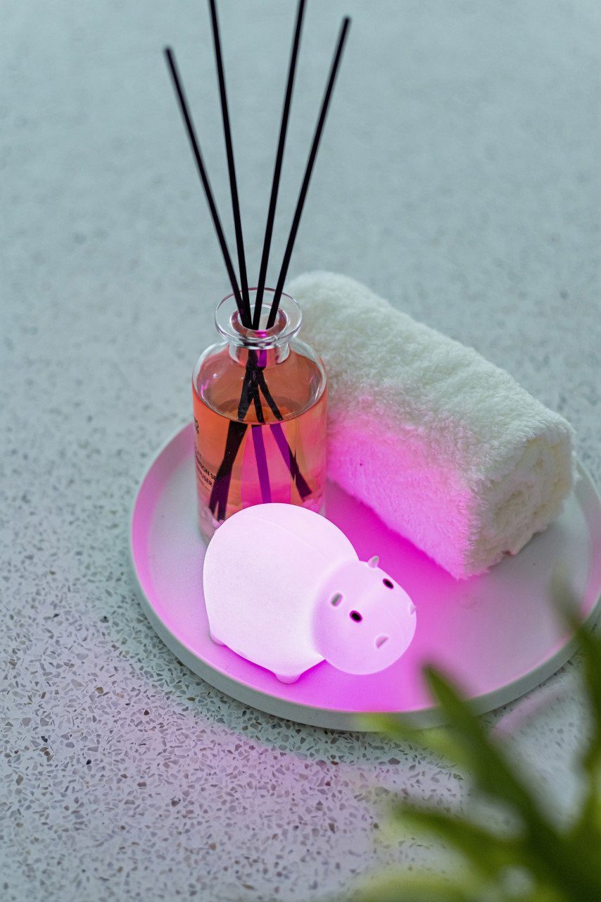MegaLight Nachtlicht Megalight LED-Badelicht Swimmy Hippo 0,1W RGBW, Inkl. Leuchtmittel, Nicht dimmbar nicht Smart Home-fähig ohne Bewegungsmelder