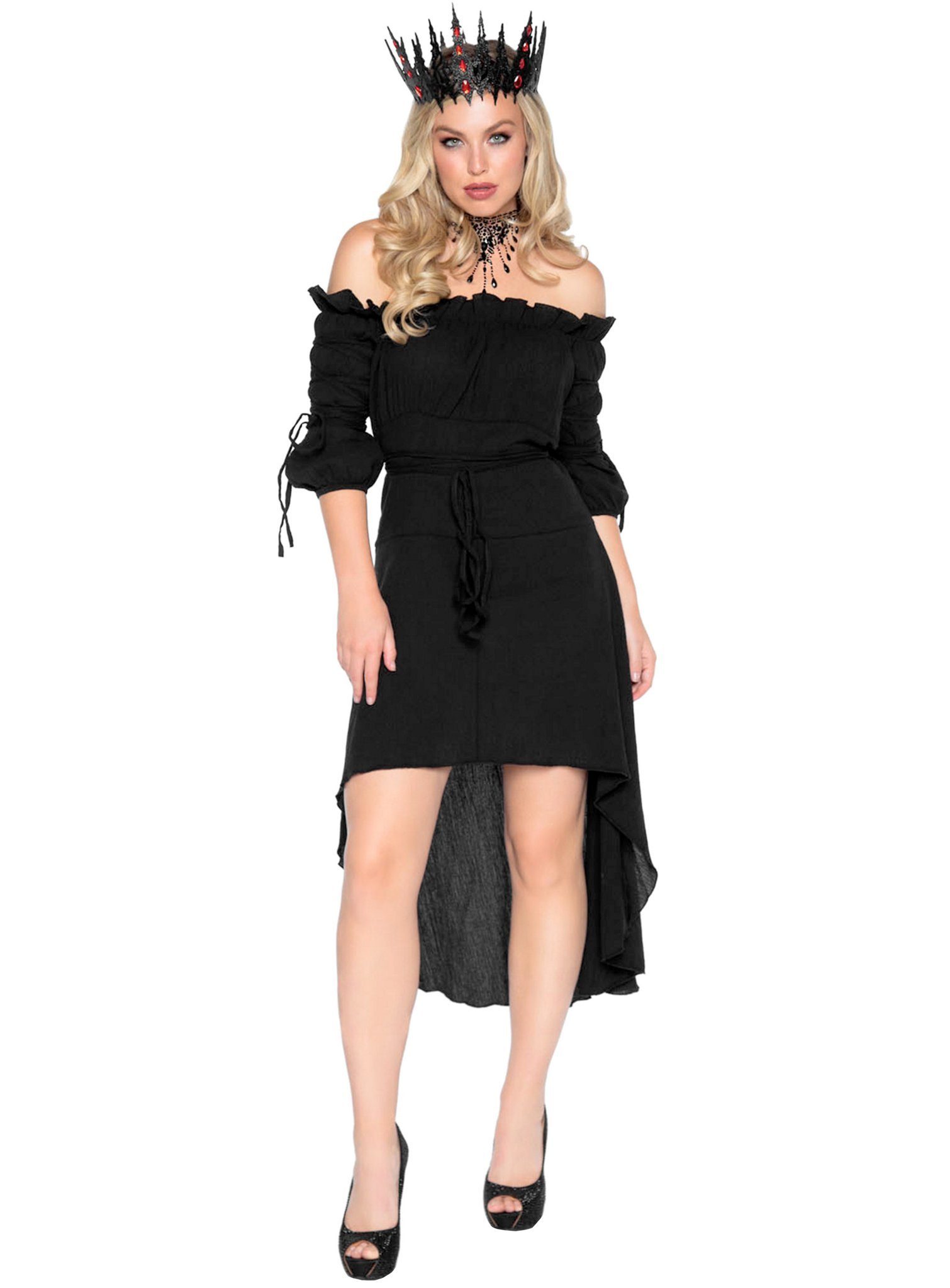 Leg Avenue Hexen-Kostüm Schwarzes Gaze-Kleid, Angenehm schlichtes Kleid als Basis für zahlreiche Kostüme