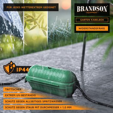 BEARWARE Kabelbox wetterbeständige Schutzbox für Verlängerungskabel, (1-tlg), 210mm x 85 mm Garten outdoor IP44 wasserdichte Safe Box, grün
