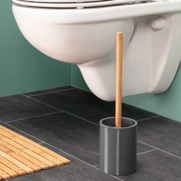 bremermann WC-Garnitur WC-Bürste SEGNO aus Bambus und Kunststoff, WC-Garnitur, grau