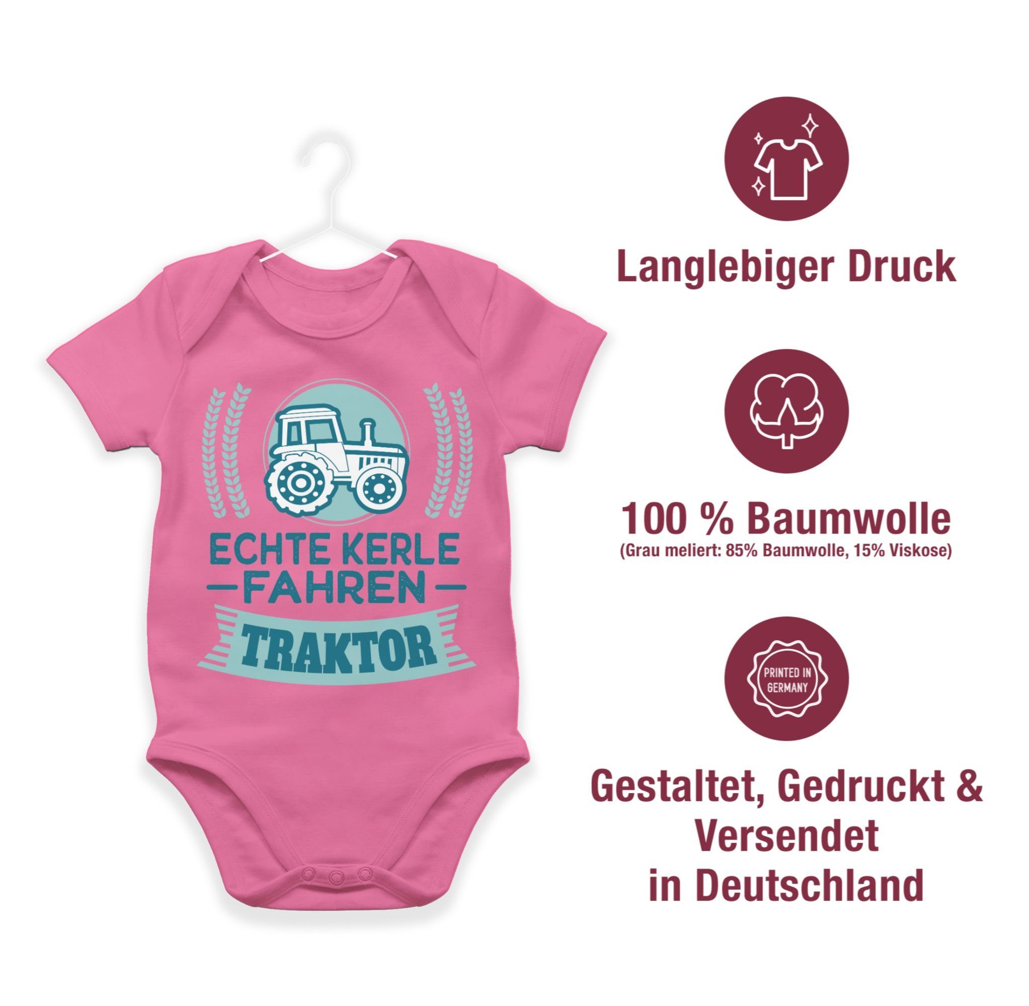 Traktor fahren Shirtracer - Geschenk Kerle Echte 3 Traktor Pink Bauern Shirtbody Landwirte für