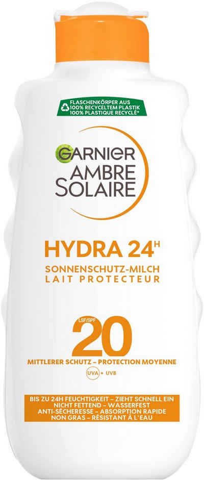 GARNIER Sonnenschutzmilch Garnier Hydra 24h Sonnenschutz-Milch LSF 20