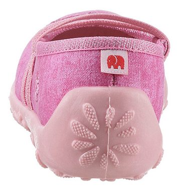 ELEFANTEN Pretty Puki Hausschuh Ballerina, Schlupfschuh, Kindergarten Schuh mit Glitzer und Stickerei