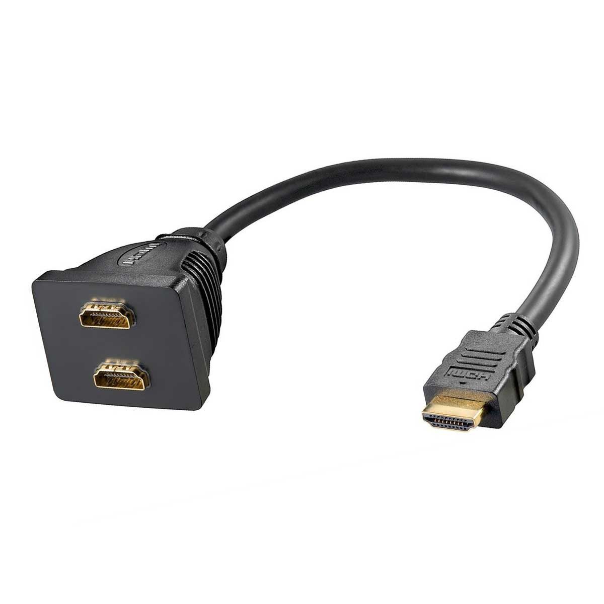 Goobay HDMI Y-Adapter 2x HDMI-Buchse(A) zu HDMI-Stecker(A Adapter
