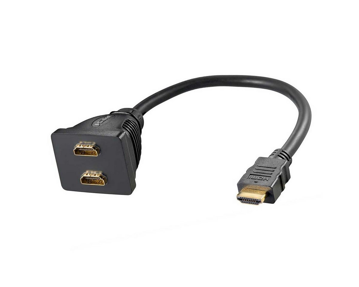 Goobay HDMI Y-Adapter 2x HDMI-Buchse(A) zu HDMI-Stecker(A Adapter