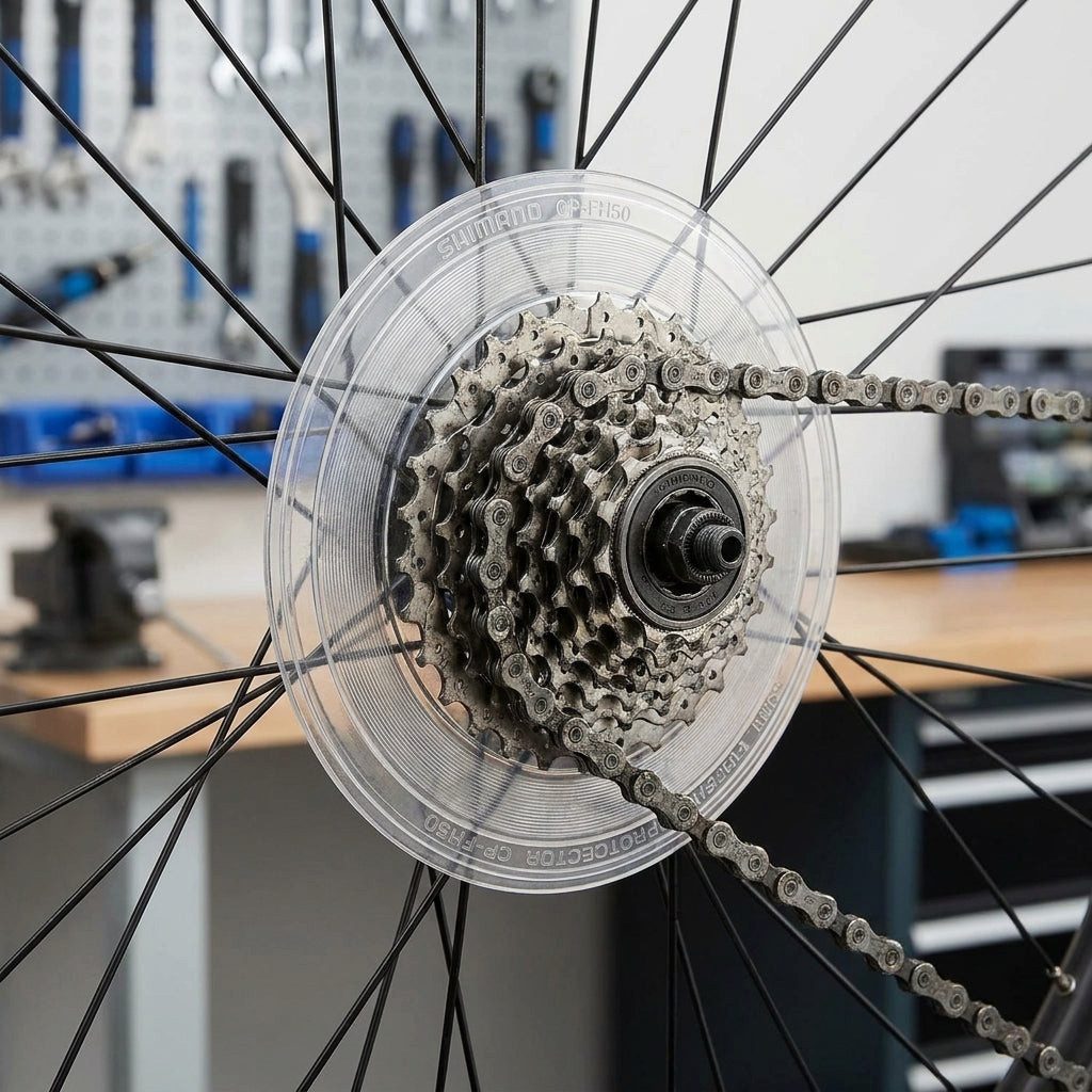 Shimano Kettenschutz SHIMANO Speichenschutzscheibe CP-FH50 150 mm für 28-30 Zähne Speichens