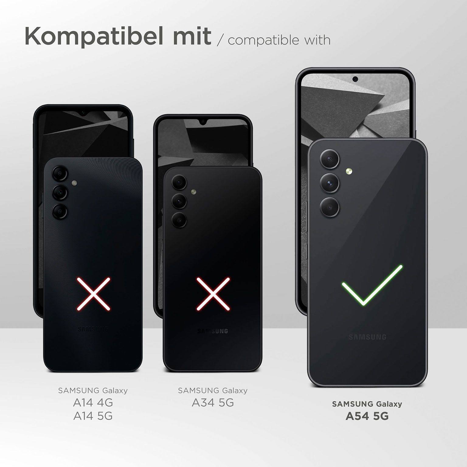 ONEFLOW Handyhülle für Samsung Galaxy A54 5G Splash Cover Gänseblümchen Grau 6,4 Zoll, Hülle mit Design Muster Designer Case Kameraschutz Handy Schutzhülle