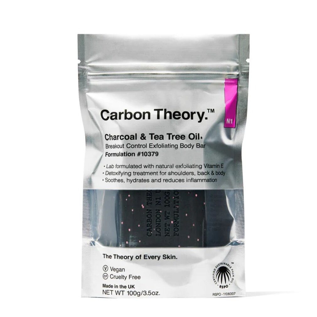 Carbon Theory Körperpflegemittel Holzkohle & Teebaumöl Breakout Control Exfoliating Body Bar 100 g