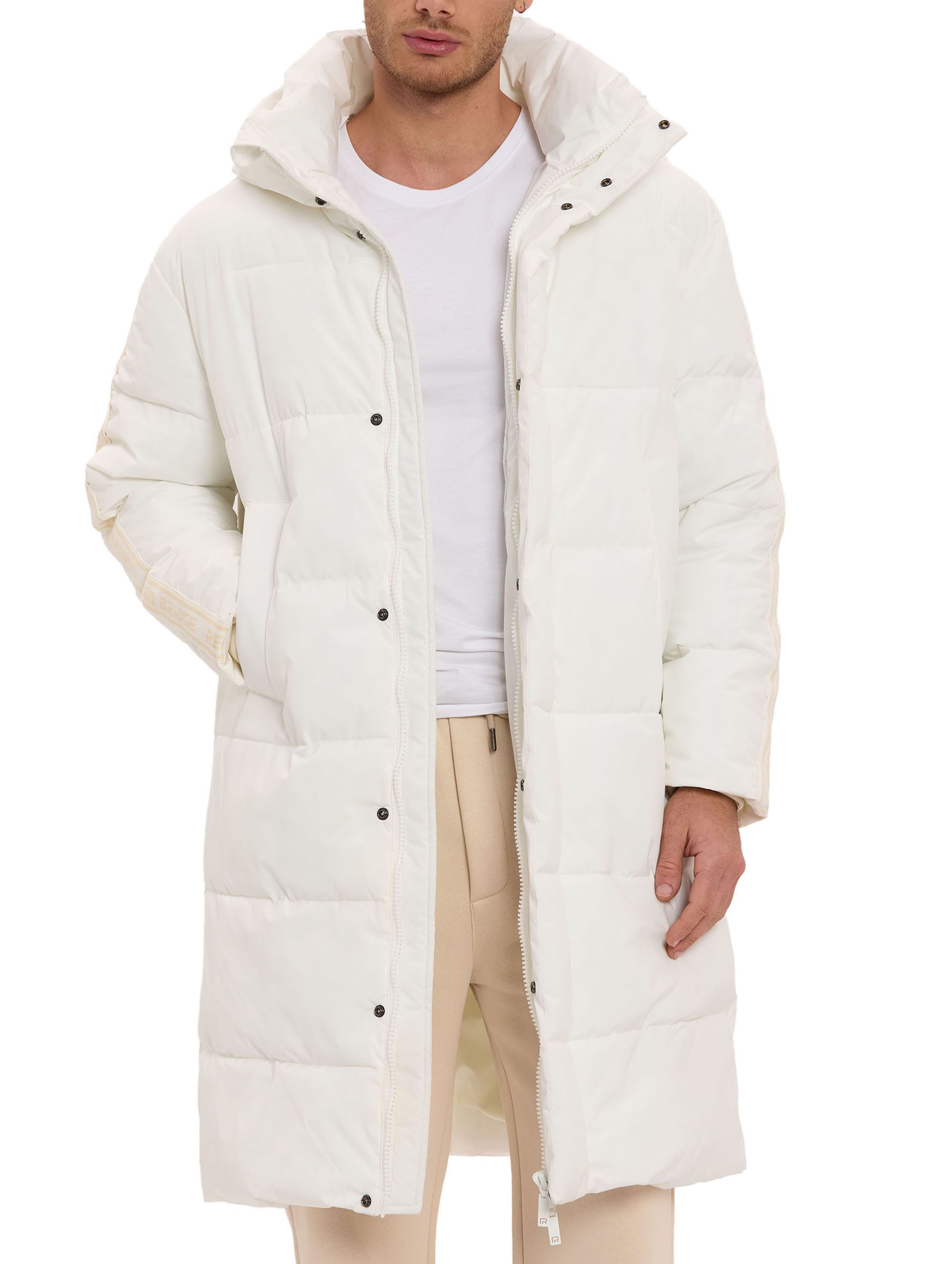RedBridge Winterjacke mit Kapuze Langer Steppmantel warm leicht Casual Zwei günstig online kaufen
