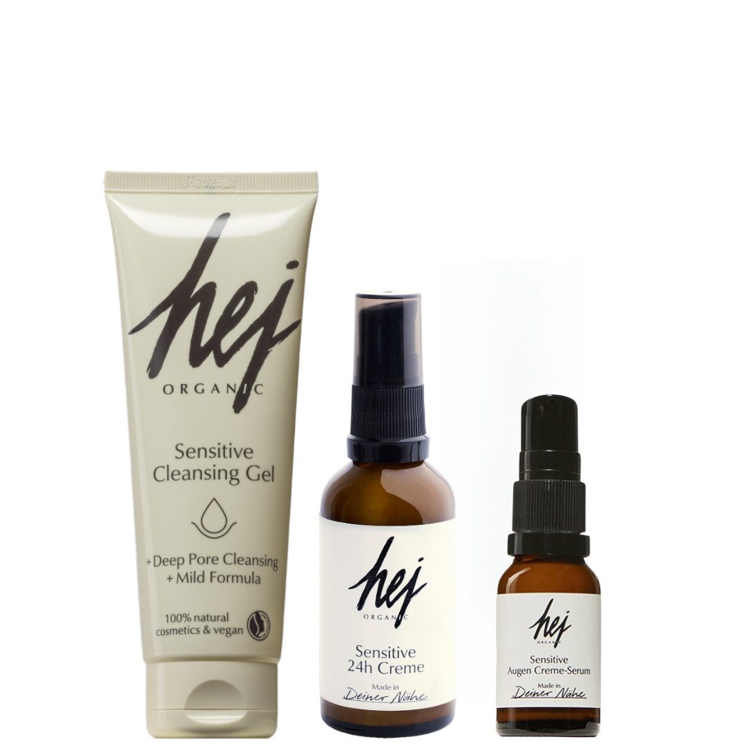 HEJ ORGANIC Gesichtspflege-Set Sensitive Care Set, 3-tlg.