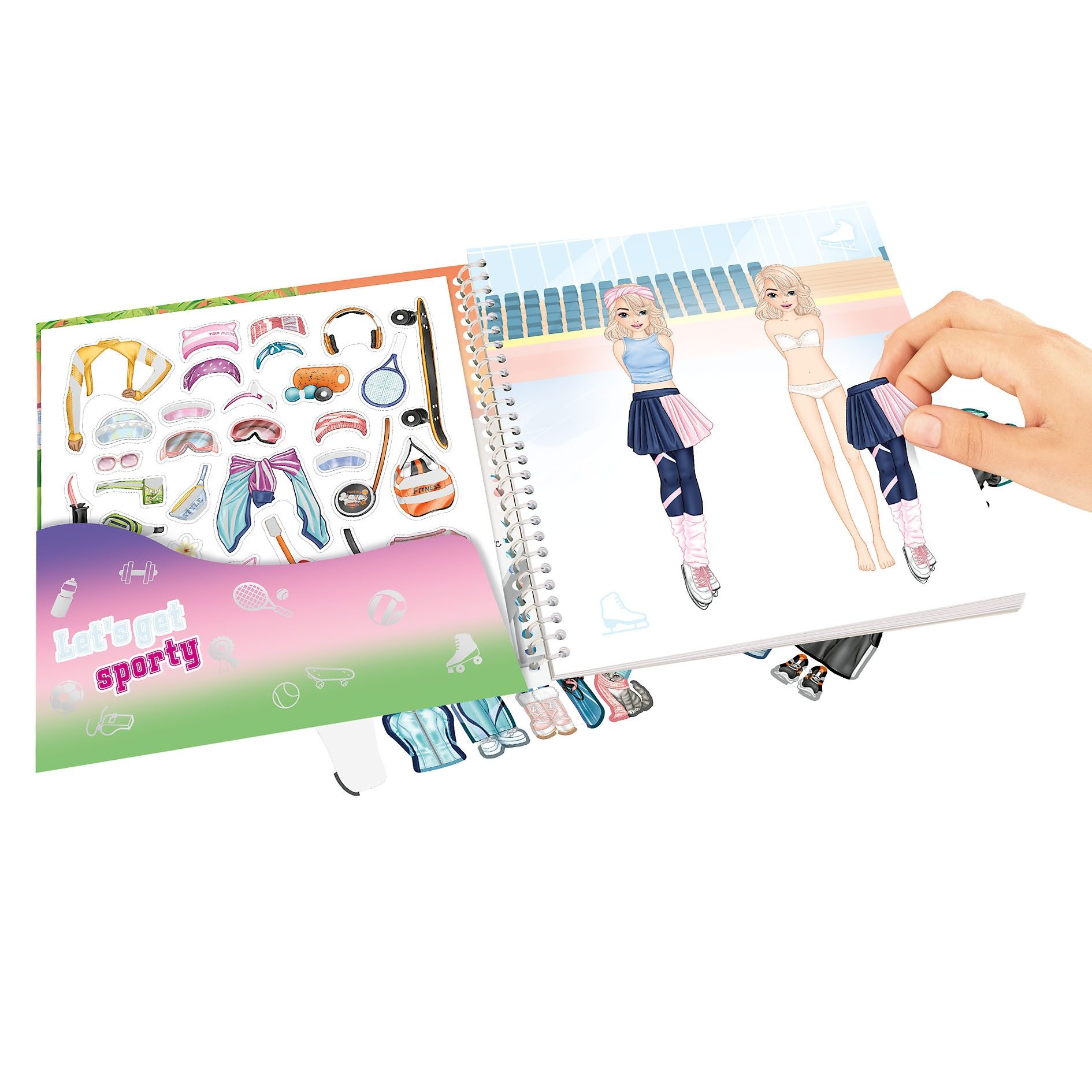 Thumbnail - Depesche Malvorlage Top Model Dress me up Sport Malbuch Buch inkl. Sticker Ausmalbuch