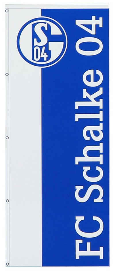 FC Schalke 04 Fahne FC Schalke 04 Hissfahne Blau Weiss 150 x 400 cm