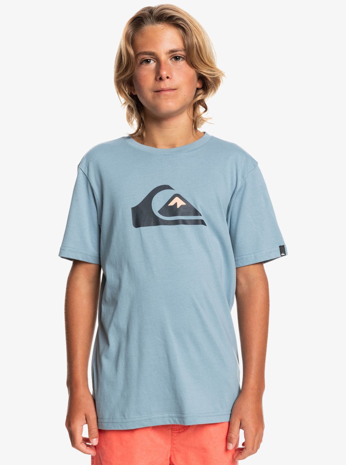 Quiksilver T-Shirt Comp Logo Faded Denim