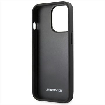 Mercedes Smartphone-Hülle AMG Apple iPhone 14 Pro Schutzhülle Case Leather Hot Stamped Schwarz