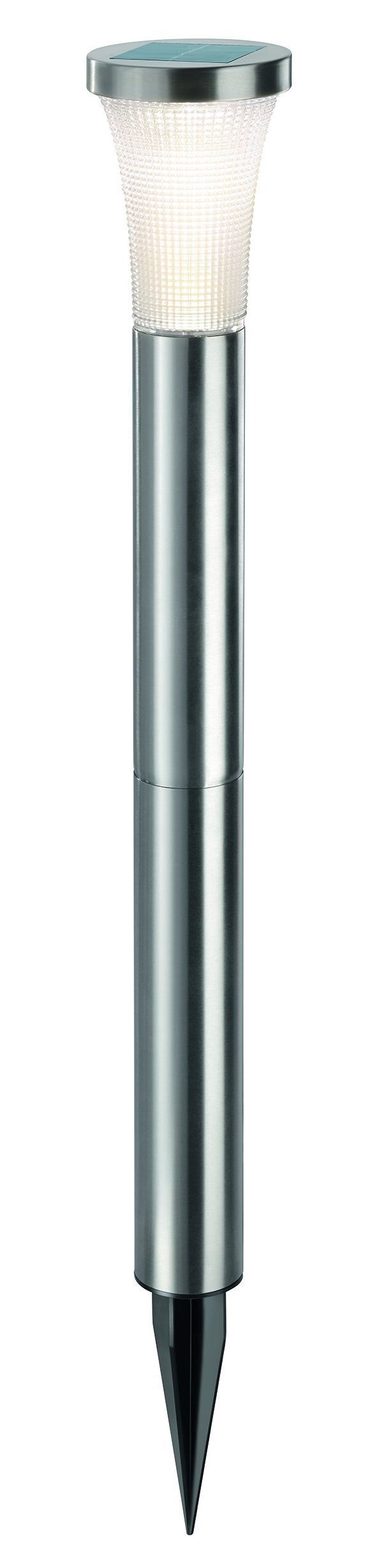 esotec LED Solarleuchte Esotec Solarleuchte Tower Light, Edelstahl, warmweiß