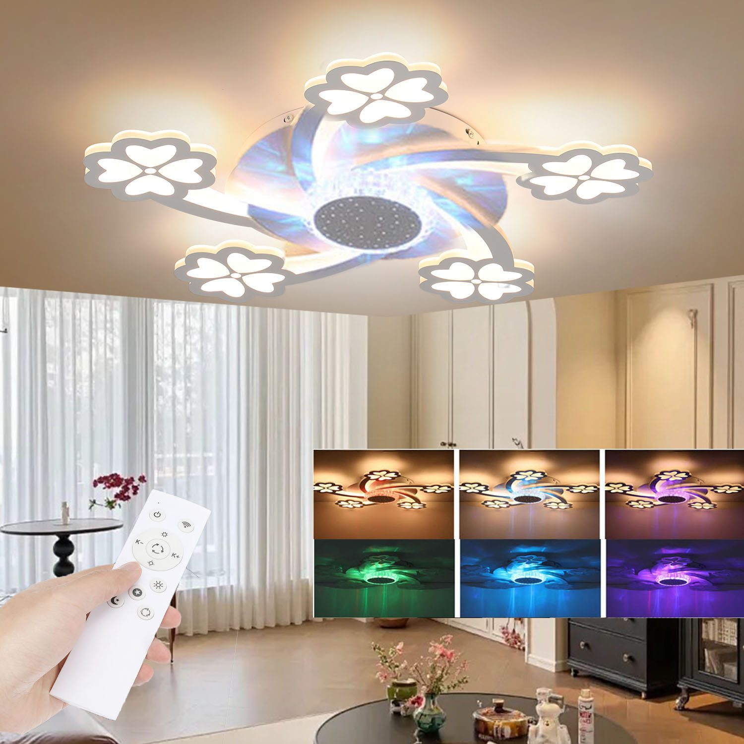 oyajia LED Deckenleuchte 54W Deckenleuchte mit günstig online kaufen