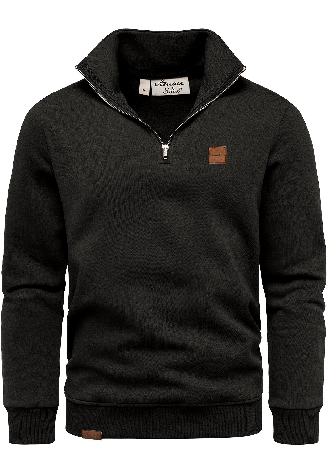 Amaci&Sons Sweatshirt NORTHVILLE Troyer Troyer Herren Pullover Zipper Sweatjacke Sweatshirt Sweatjacke