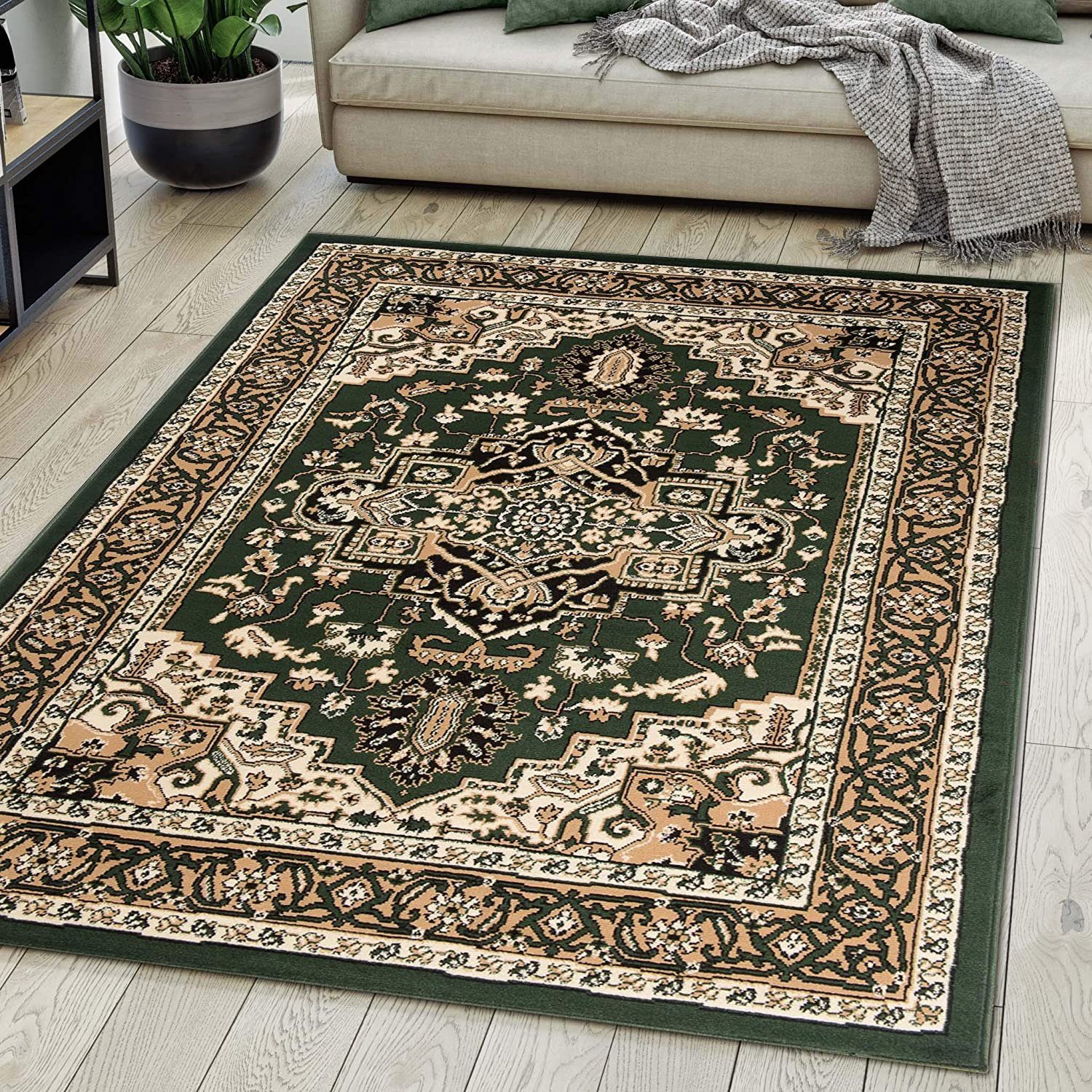 Mazovia Orientteppich DY-EUFRAT-Q011A-BLACK, 80x150, Orientalisch, Blumenmu günstig online kaufen