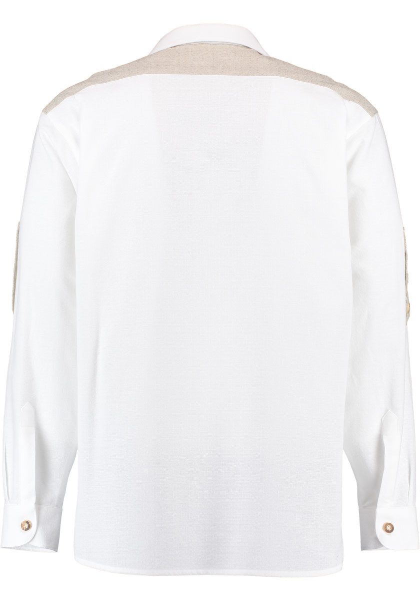 OS Trachten Trachtenhemd Wigut Langarmhemd mit Schnürung und Zierteilen am günstig online kaufen