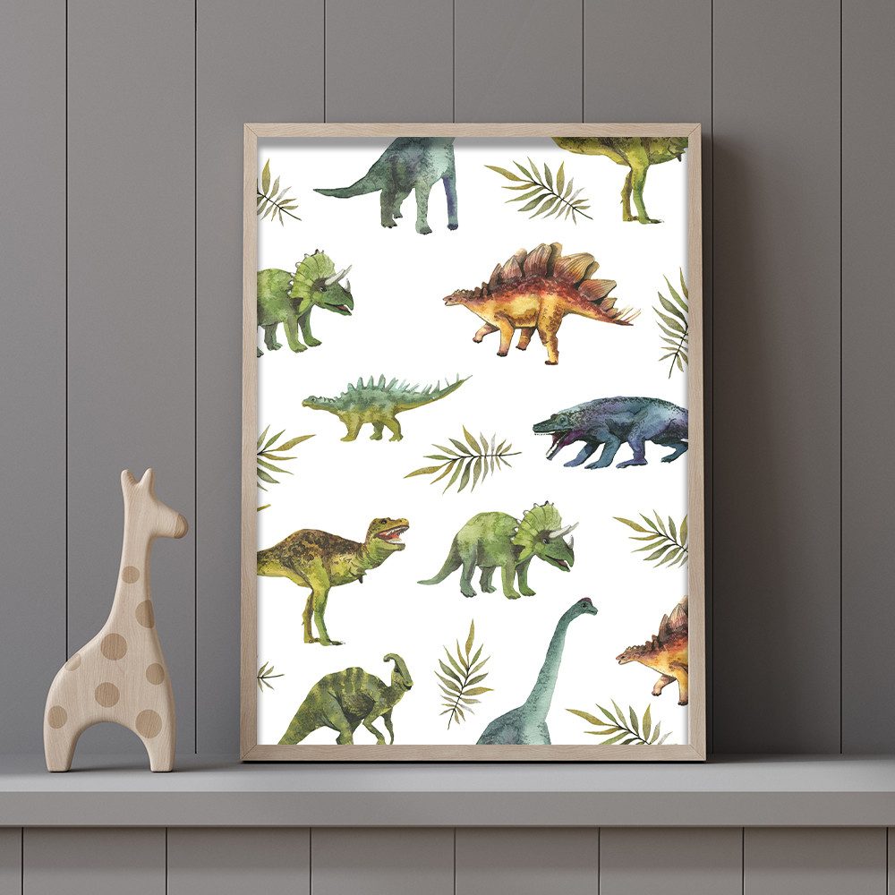 MeinBaby123® Poster Dinosaurier Poster, Dinosaurier Bilder, Babyzimmer Deko, Kinderzimmer Wandbilder – Bild 3 von 5