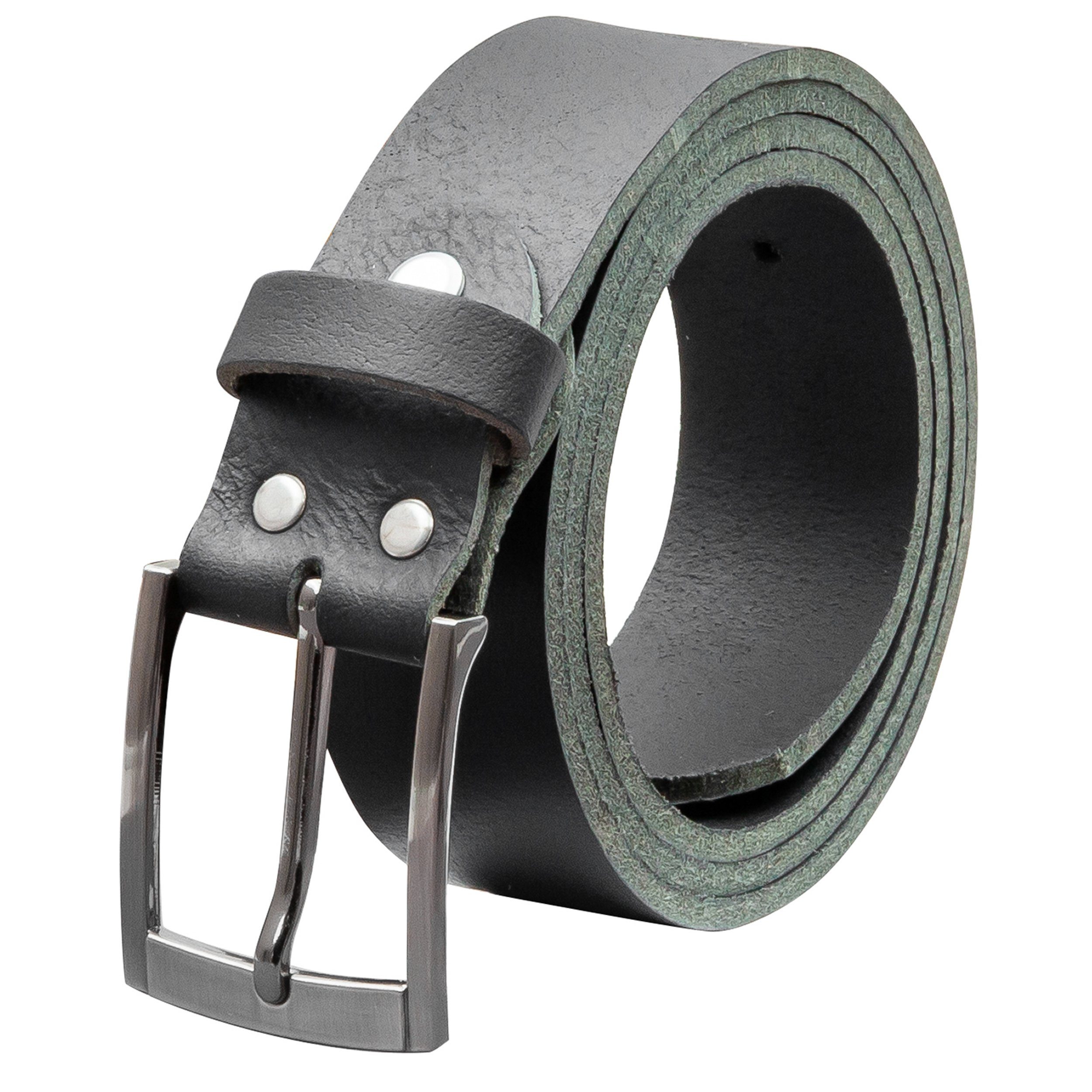 COLOGNEBELT Ledergürtel OM418-VL-Schwarz MADE IN GERMANY, Schwarz Kürzbar, 100 % Echtleder, Aus einem Stück, Unisex