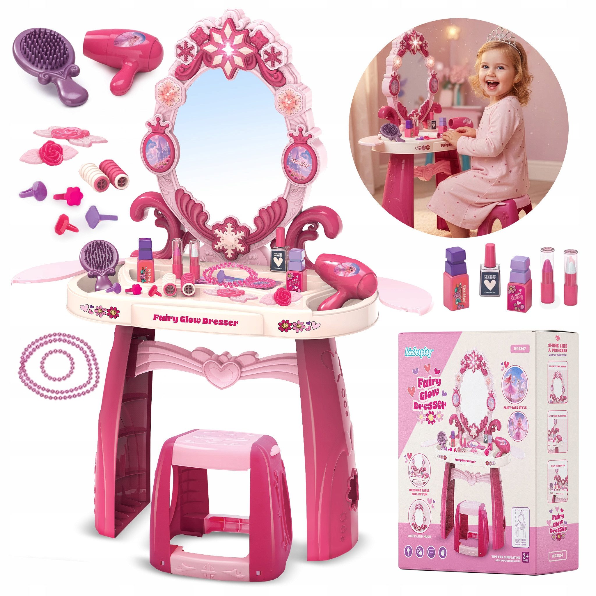 kinderplay Spielhaus Kinder Schminktisch mit Licht und Sound – Spielset für günstig online kaufen