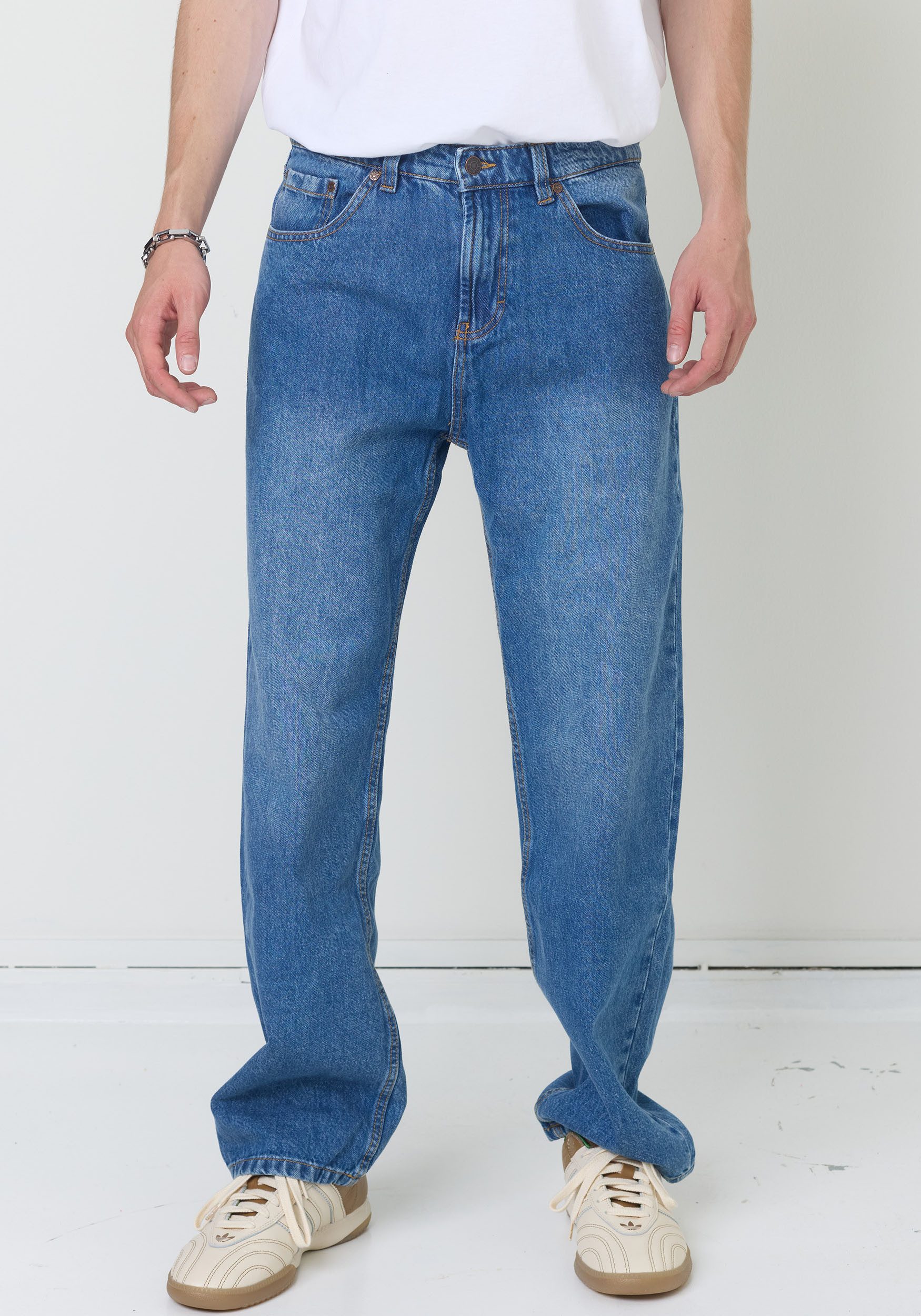 DENIM PROJECT Loose-fit-Jeans in blauer Waschung günstig online kaufen