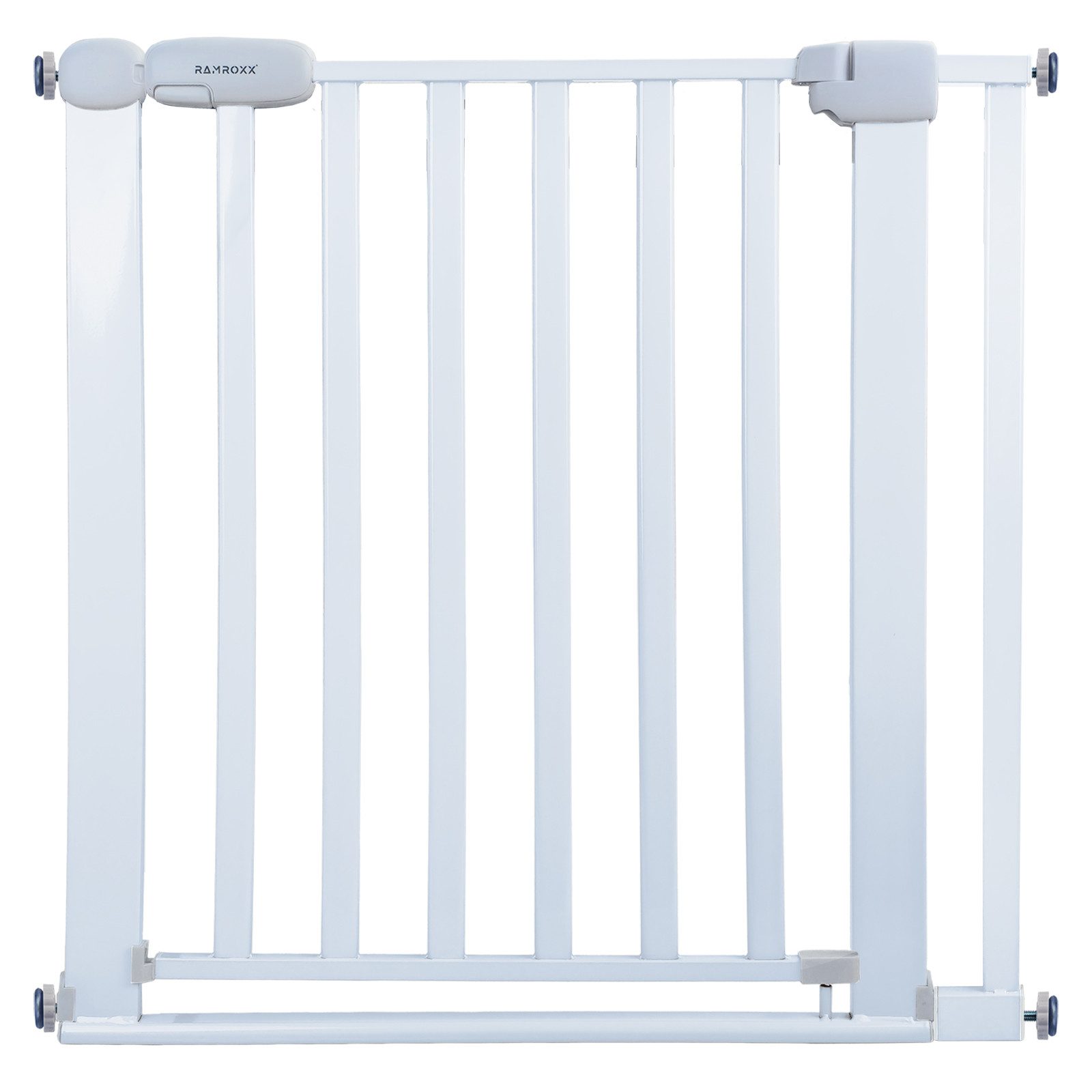 RAMROXX Treppenschutzgitter Absperrgitter weiß für 82-92cm Durchgang 77cm H günstig online kaufen