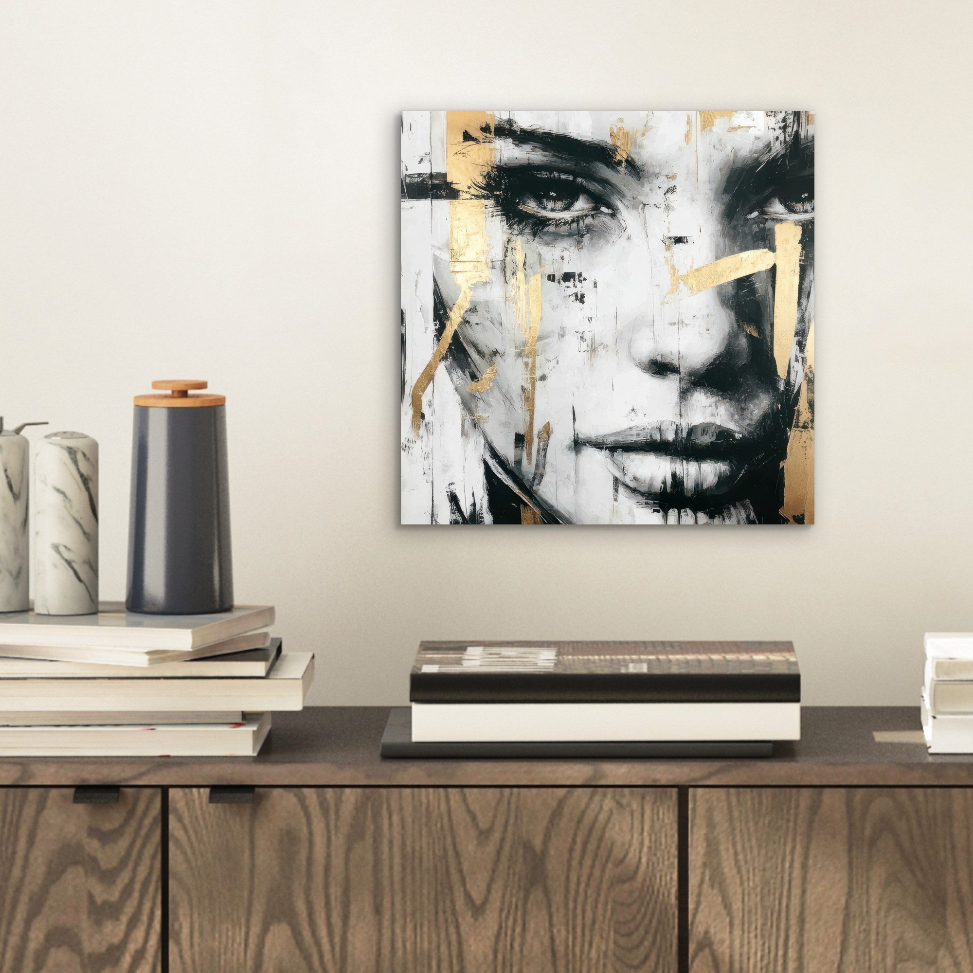 MuchoWow Metallbild Porträt - Frau - günstig online kaufen
