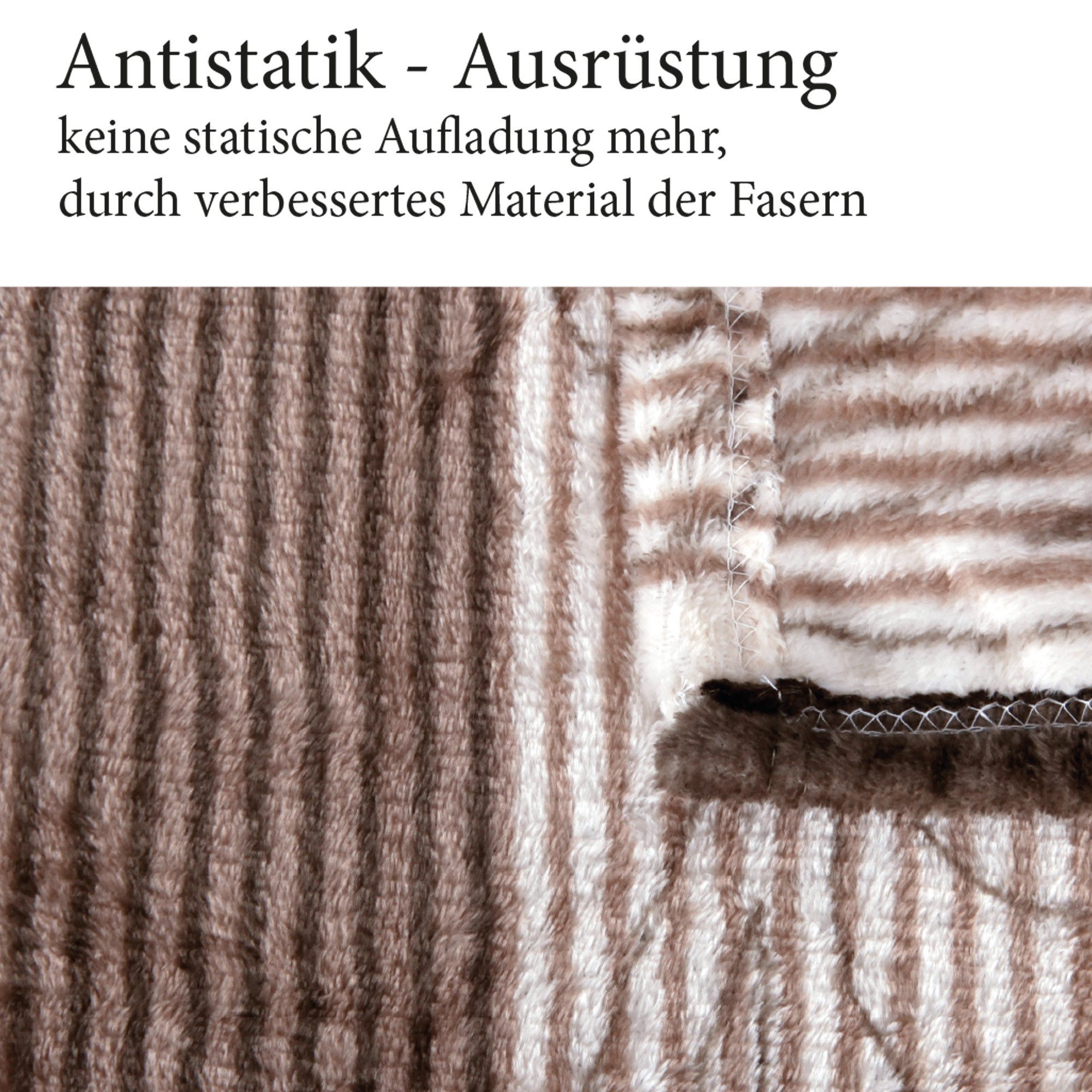 Wohndecke "Soft Touch" 130x170cm, Bestlivings, Flanelldecke, Mikrofaser Supersoft, Polyester, 40°C maschinenwaschbar – Bild 5 von 5