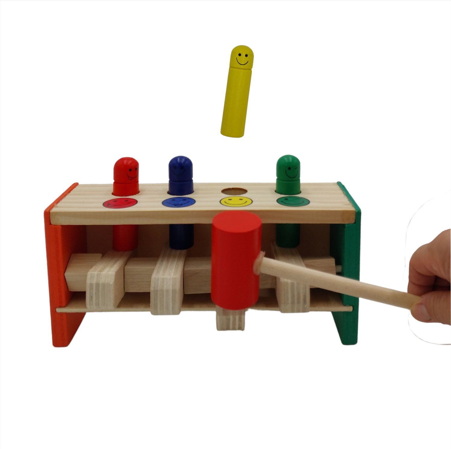 BURI Lernspielzeug Holzspielzeug Hammerspiel Klopfspiel Motorik günstig online kaufen
